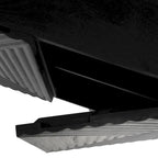 Cassettiera a 4 Ante in Legno di Acacia con Rilievo Geometrico, 172.72cm L x 45.72cm P x 76.2cm H
