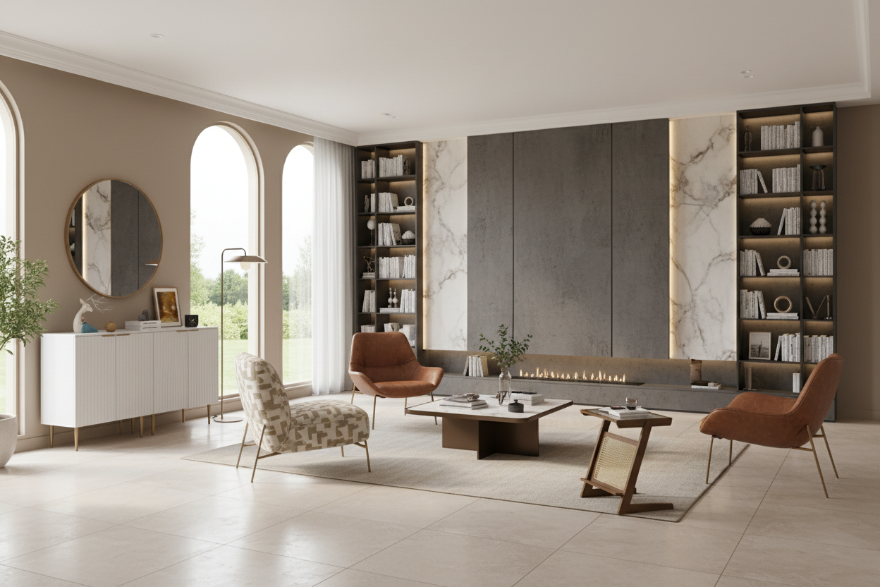 Living Room Poster with Your Products